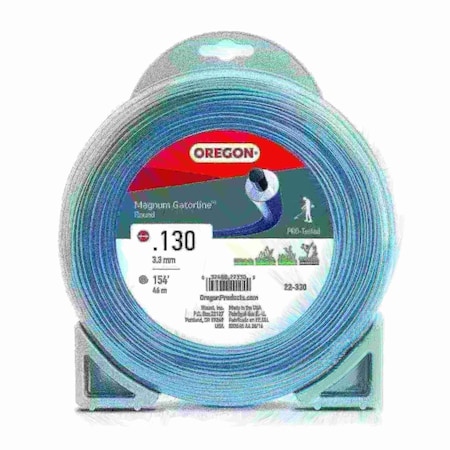 Magnum Gatorline Round Trimmer Line, .130 By 153', 1/2Lb Donut